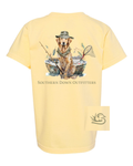 Dog in Boat Youth Southern Down Outfitters Short Sleeve Tee