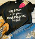 Aggressively Helpful - Southern Attitude Designs Short Sleeve Tee