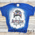 Autism Mom Bleached Long Sleeve Tee