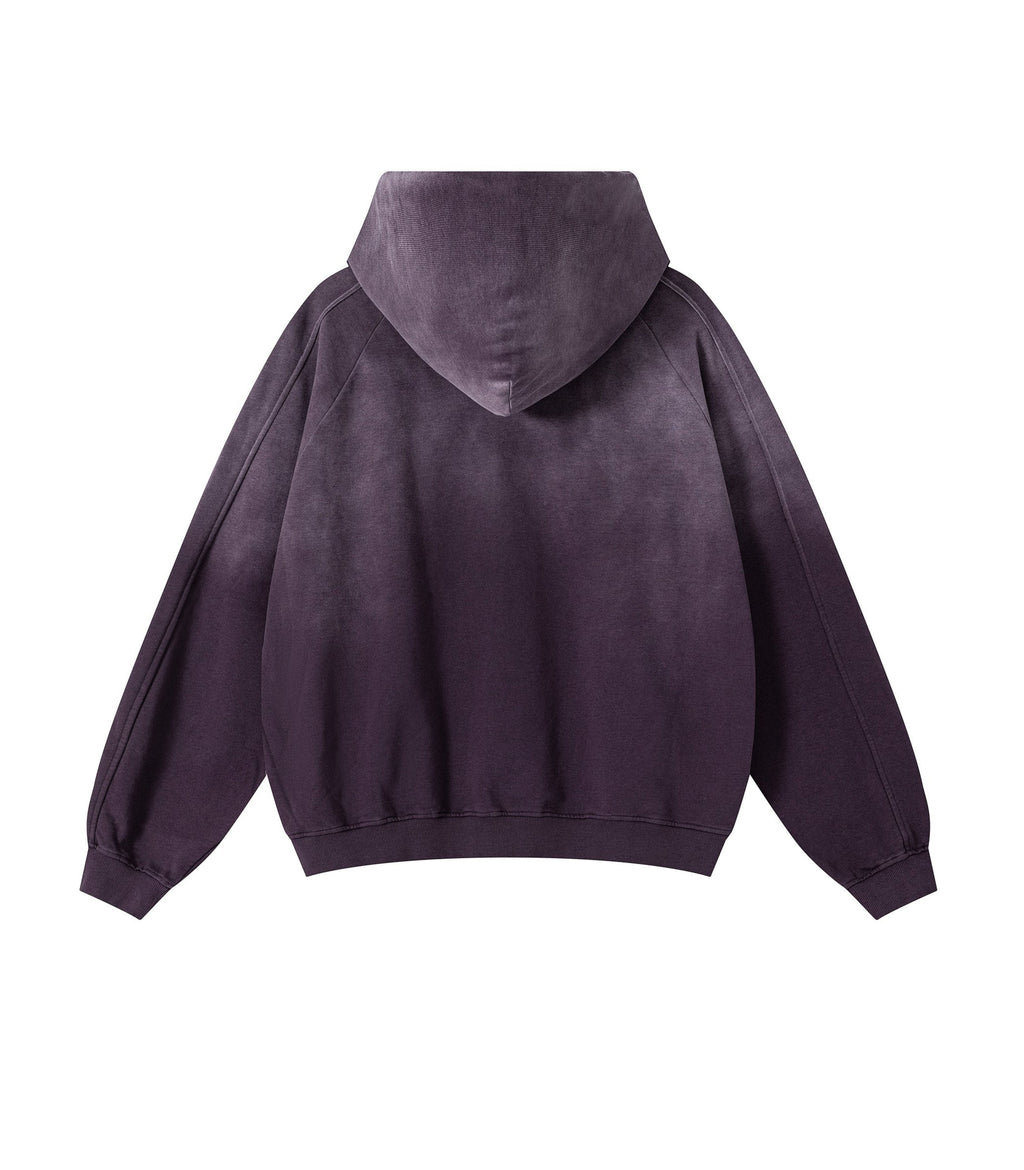 PLUM CONTRAST PANEL HOODIE