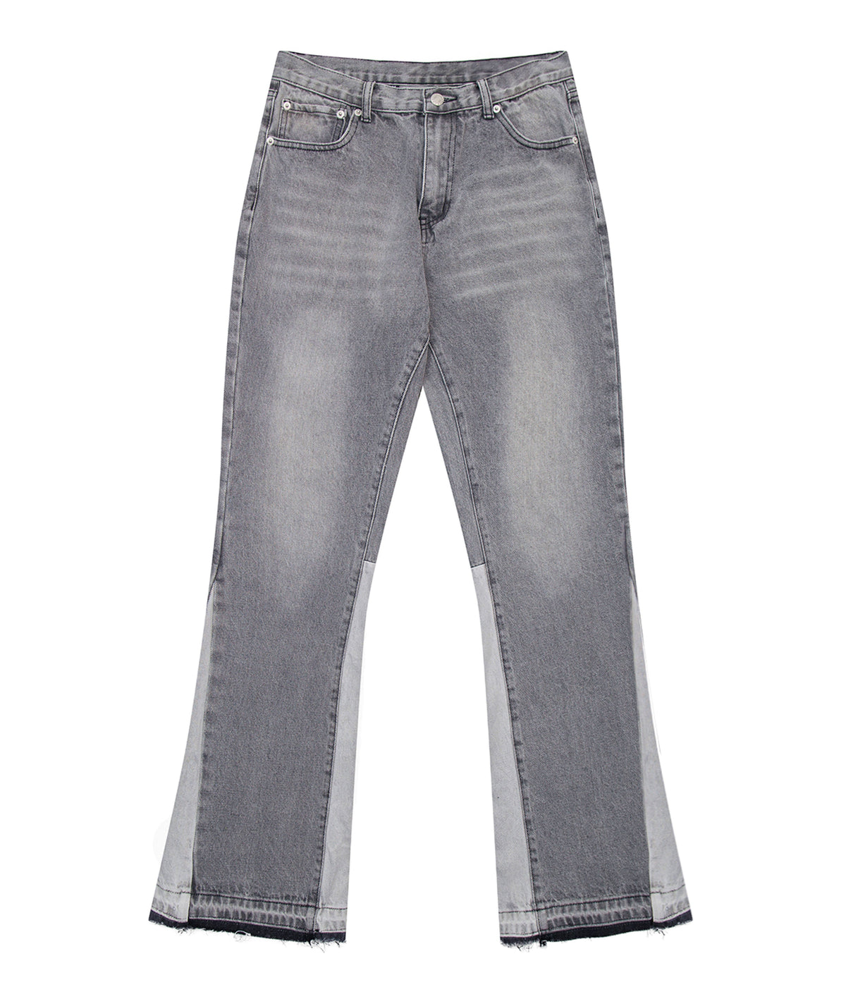 GREY SPLIT FLARE DENIM