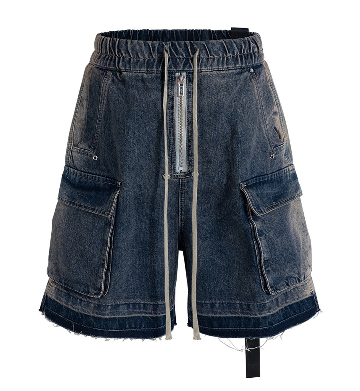 AZUL DRAWSTRING DENIM CARGO SHORTS