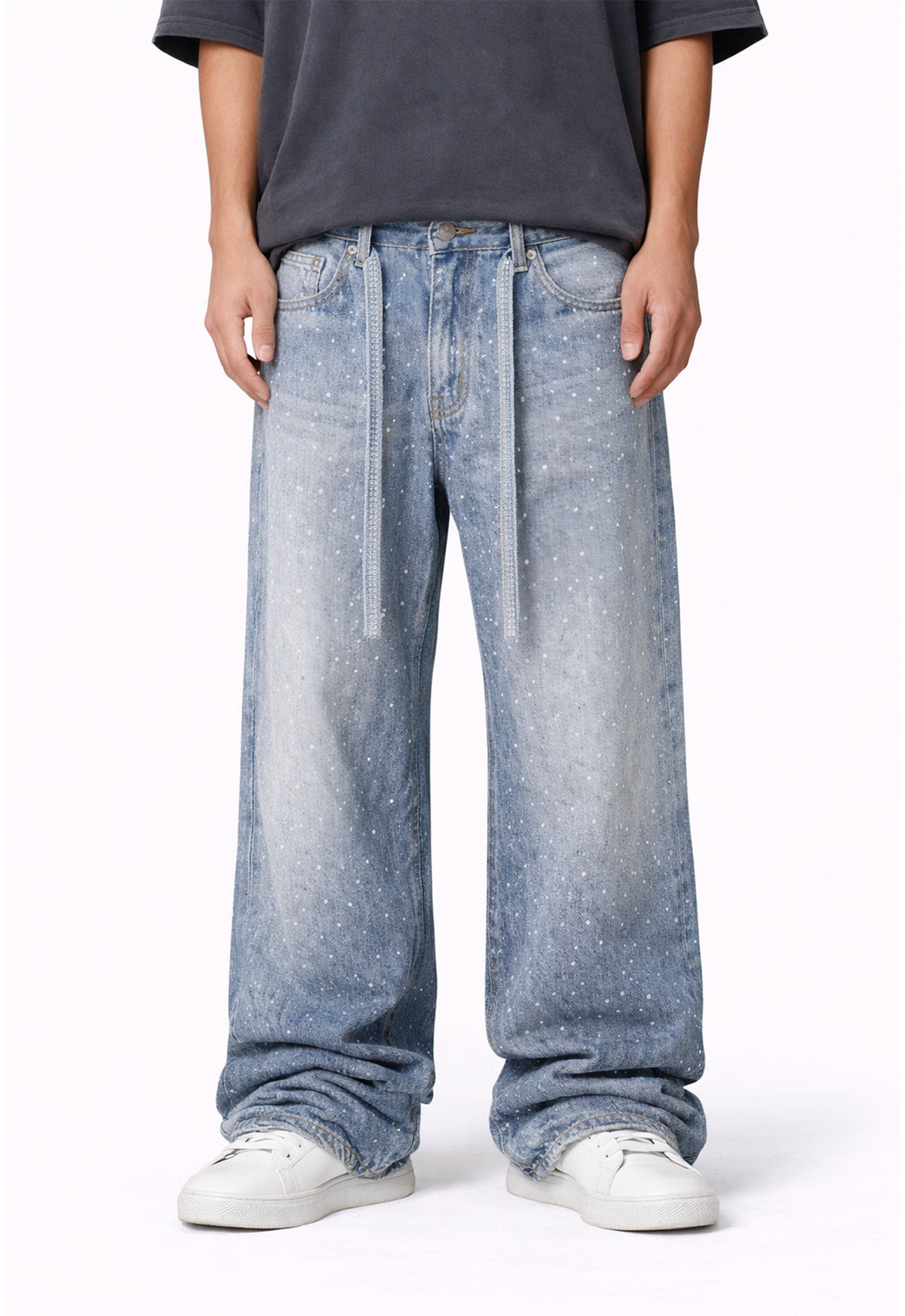 AZUL RHINESTONE DENIM