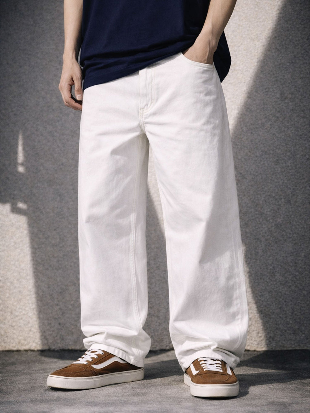 IVORY RELAXED DENIM [STRETCH]