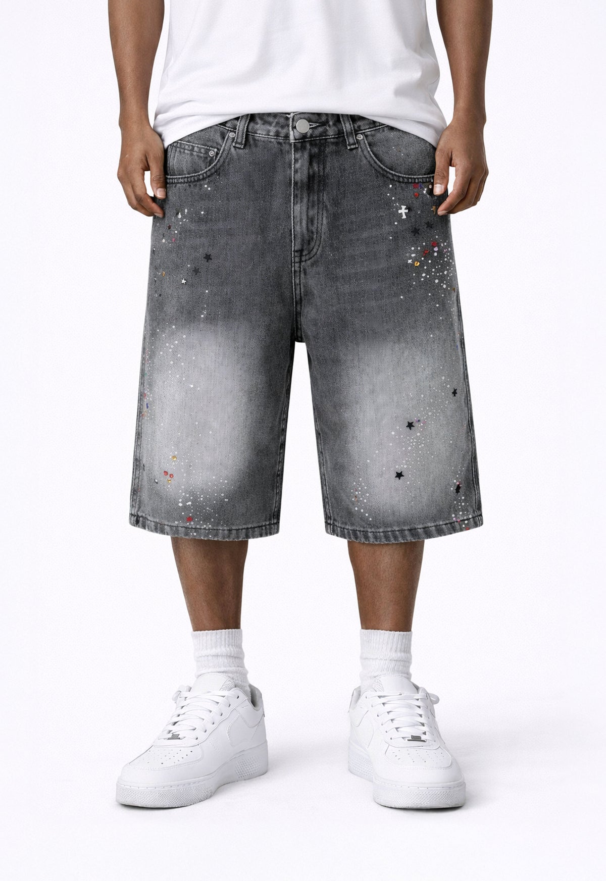 CHARCOAL GEMSTONE SHORTS
