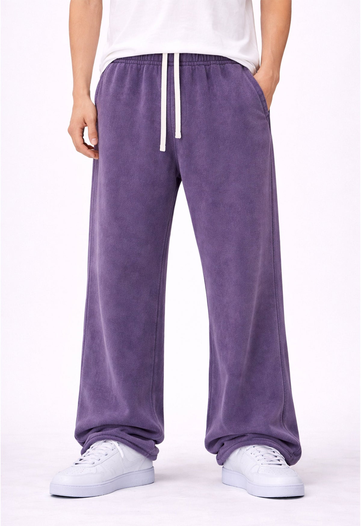 PLUM OVER-DYE SWEATPANTS