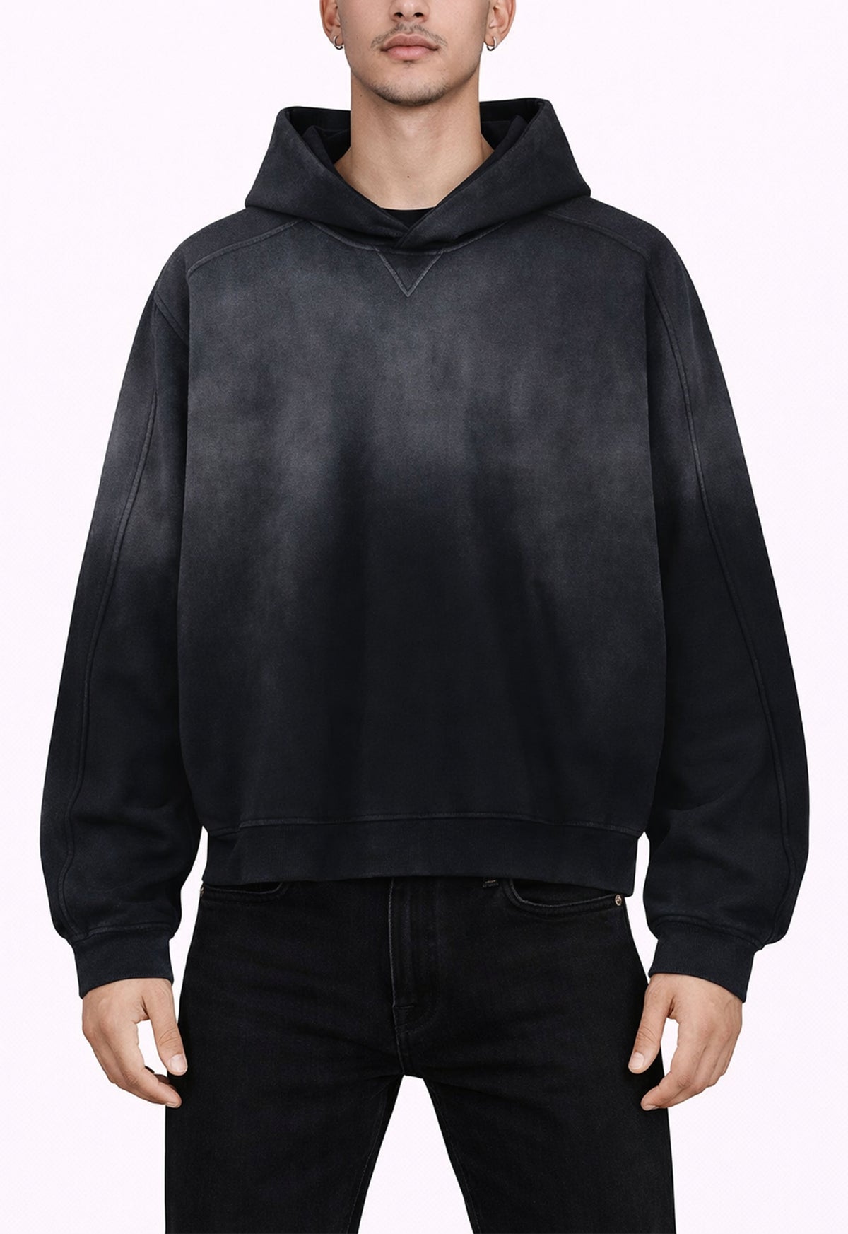NOIR CONTRAST PANEL HOODIE