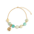 7 Days Goal Tracker Boxed Bracelet - Turquoise and Gold Believe Achieve Move each day - by Demdaco