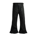 WAXED FLARE BIKER DENIM